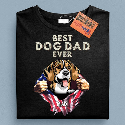 Best Dog Dad Ever Dog Personalized Shirt, Father’s Day Gift for Dog Lovers, Dog Dad, Dog Mom - TS026PS14 - BMGifts