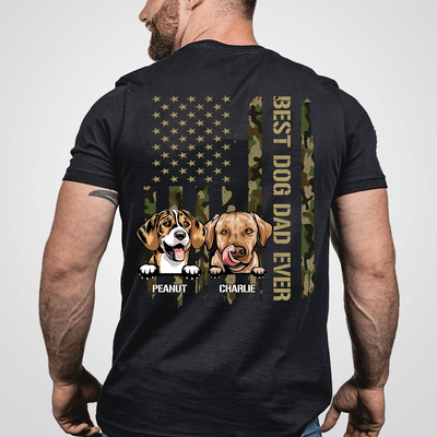 Best Dog Dad Ever Dog Personalized T-shirt, Personalized Father's Day Gift for Dog Lovers, Dog Dad - TS026PS15 - BMGifts