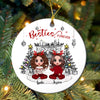 Besties Forever Bestie Personalized Round Ornament, Christmas Gift for Besties, Sisters, Best Friends, Siblings - RO110PS02 - BMGifts