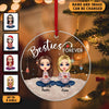 Besties Forever Personalized Custom Shaped Acrylic Ornament, Christmas Gift for Besties, Sisters, Best Friends, Siblings - SA001PS02 - BMGifts