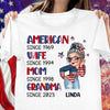 Born To Be An American Legend Grandma Personalized Shirt, US Independence Day Gift for Nana, Grandma, Grandmother, Grandparents - TS974PS01 - BMGifts