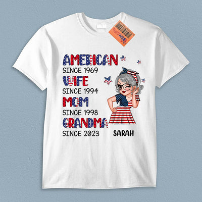 Born To Be An American Legend Grandma Personalized Shirt, US Independence Day Gift for Nana, Grandma, Grandmother, Grandparents - TS974PS01 - BMGifts