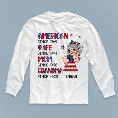 Born To Be An American Legend Grandma Personalized Shirt, US Independence Day Gift for Nana, Grandma, Grandmother, Grandparents - TS974PS01 - BMGifts