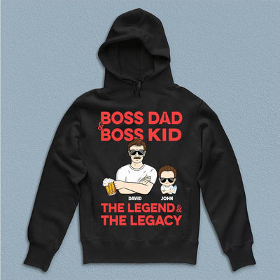 Boss Dad And Boss Kid The Legend And The Legacy Father Personalized Shirt, Father’s Day Gift for Dad, Papa, Parents, Father, Grandfather - TSA31PS02 - BMGifts