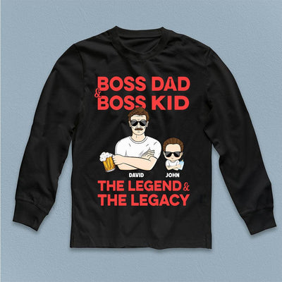 Boss Dad And Boss Kid The Legend And The Legacy Father Personalized Shirt, Father’s Day Gift for Dad, Papa, Parents, Father, Grandfather - TSA31PS02 - BMGifts