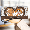 Brown Heart Shape Dog Personalized Clutch Purse, Personalized Gift for Dog Lovers, Dog Dad, Dog Mom - PU024PS14 - BMGifts