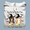 Buckle Up Butter Cup You Just Flipped Our Witch Switch Cat Personalized Shirt, Halloween Gift for Cat Lovers, Cat Mom, Cat Dad - TS070PS14 - BMGifts