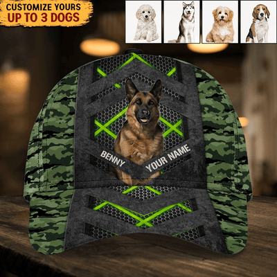 Camouflage Pattern Colorful Dog Personalized Classic Cap, Father’s Day Gift for Dog Lovers, Dog Dad, Dog Mom - CP129PS02 - BMGifts