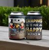 Camping Is Our Happy Place Personalized Koozies, Personalized Gift for Camping Lovers - KZ008PS05 - BMGifts