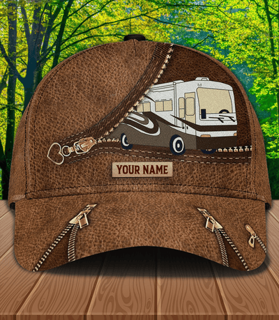 Camping With Zipper Closure Camping Personalized Classic Cap, Personalized Gift for Camping Lovers - CP026PS14 - BMGifts