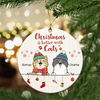 Christmas Is Better With Cats Cat Personalized Round Ornament, Christmas Gift for Cat Lovers, Cat Mom, Cat Dad - RO004PS14 - BMGifts