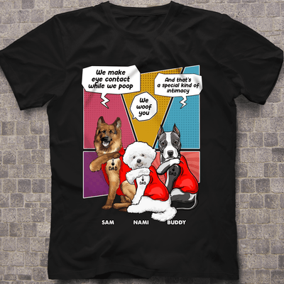 Colorful Pattern Dog Personalized Shirt, Father’s Day Gift for Dog Lovers, Dog Dad, Dog Mom - TS093PS14 - BMGifts