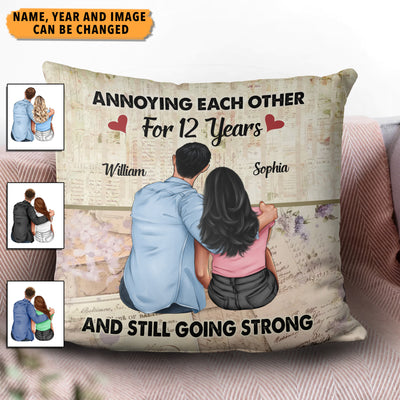Annoying Each Other Couple Personalized Pillow, Valentine Gift for Couples, Husband, Wife, Parents, Lovers - PL060PS01