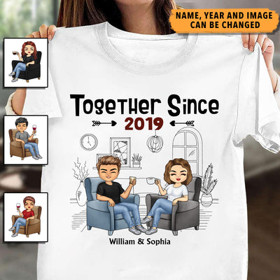 Together Since... Couple Personalized Shirt, Valentine Gift forCouples, Husband, Wife, Parents, Lovers - TSB27PS01