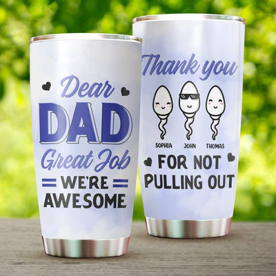 Dear Dad Father Personalized Tumbler, Father’s Day Gift for Dad, Papa, Parents, Father, Grandfather - TB121PS02 - BMGifts