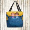 Denim Grandma Personalized All Over Tote Bag, Personalized Gift for Nana, Grandma, Grandmother, Grandparents - TO212PS02 - BMGifts