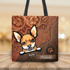 Dog Brown Personalized All Over Tote Bag, Personalized Gift for Dog Lovers, Dog Dad, Dog Mom - TO224PS05 - BMGifts