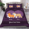 Dog Heart Color Personalized Bedding Set, Personalized Gift for Dog Lovers, Dog Dad, Dog Mom - BD168PS05 - BMGifts