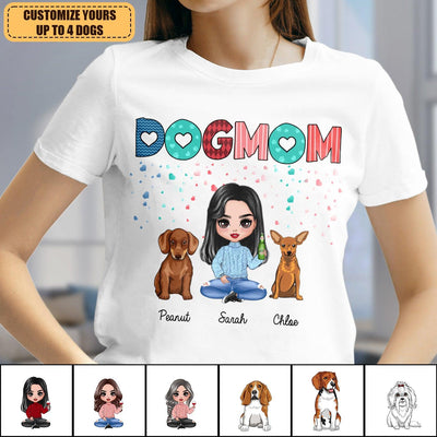 Dog Mom Dog Personalized Shirt, Personalized Gift for Dog Lovers, Dog Dad, Dog Mom - TSB58PS02 - BMGifts