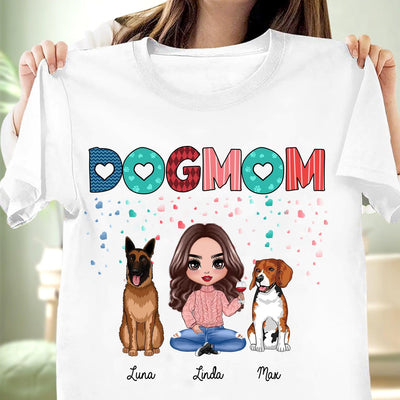 Dog Mom Dog Personalized Shirt, Personalized Gift for Dog Lovers, Dog Dad, Dog Mom - TSB58PS02 - BMGifts