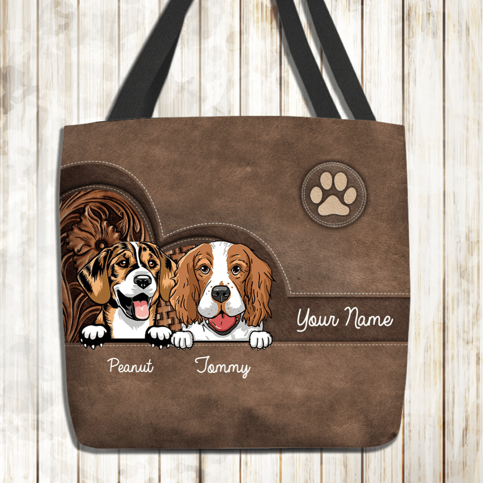Dog Personalized All Over Tote Bag, Personalized Gift for Dog Lovers, Dog Dad, Dog Mom - TO003PS - BMGifts