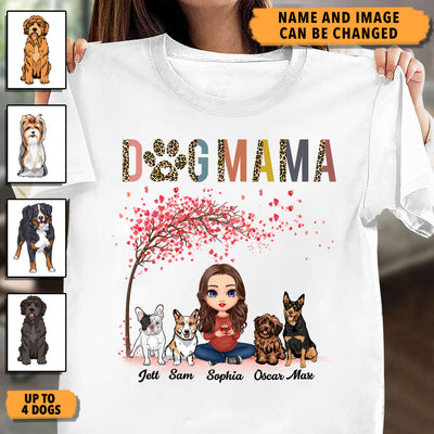 Dog Mama Dog Personalized Shirt, Mother's Day Gift for Dog Lovers, Dog Mom - TSB49PS01