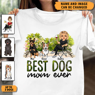 Best Dog Mom Ever Dog Personalized Shirt, Mother's Day Gift for Dog Lovers, Dog Mom - TSB48PS01