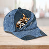 Dog With Blue Pattern Personalized Classic Cap, Personalized Father's Day Gift for Dog Lovers, Dog Dad - CP010PS15 - BMGifts