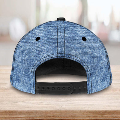 Dog With Blue Pattern Personalized Classic Cap, Personalized Father's Day Gift for Dog Lovers, Dog Dad - CP010PS15 - BMGifts