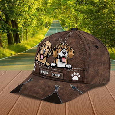 Dog With Brown Pattern Personalized Classic Cap, Personalized Father's Day Gift for Dog Lovers, Dog Dad - CP009PS15 - BMGifts