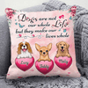Dogs Are Not Our Whole Life But They Make Our LIves Whole Dog Personalized Linen Pillow, Personalized Gift for Dog Lovers, Dog Dad, Dog Mom - PL065PS02 - BMGifts