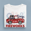 Dogs, Fireworks And Freedom Dog Personalized Shirt, US Independence Day Gift for Dog Lovers, Dog Dad, Dog Mom - TSA04PS01 - BMGifts