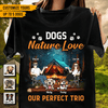 Dogs Nature Love Our Perfect Trio Camping Personalized Shirt, Personalized Gift for Camping Lovers - TSB79PS02 - BMGifts