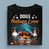 Dogs Nature Love Our Perfect Trio Camping Personalized Shirt, Personalized Gift for Camping Lovers - TSB79PS02 - BMGifts