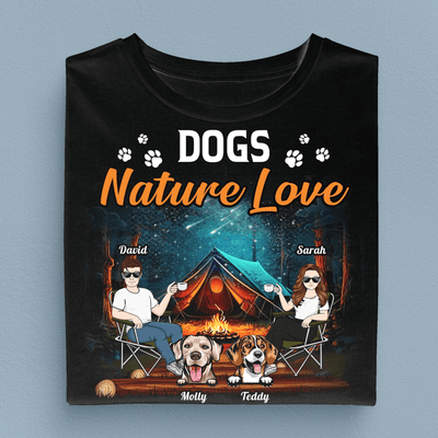 Dogs Nature Love Our Perfect Trio Camping Personalized Shirt, Personalized Gift for Camping Lovers - TSB79PS02 - BMGifts
