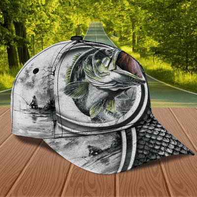 Fish Sale Pattern Fishing Personalized Classic Cap, Personalized Gift for Fishing Lovers - CP027PS14 - BMGifts
