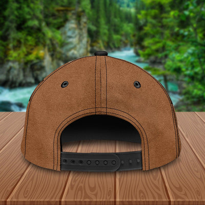 Fish With Water Background Brown Fishing Personalized Classic Cap, Personalized Gift for Fishing Lovers - CP123PS01 - BMGifts
