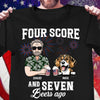 Four Score And Seven Beers Ago Dog Personalized Shirt, US Independence Day Gift for Dog Lovers, Dog Dad, Dog Mom - TSB20PS02 - BMGifts