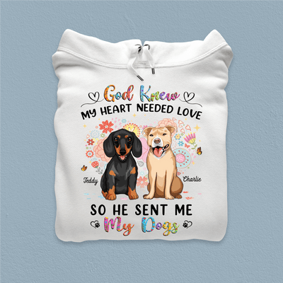 God Knew My Heart Needed Love Dog Personalized Shirt, Personalized Mother's Day Gift for Dog Lovers, Dog Dad, Dog Mom - TS760PS01 - BMGifts