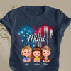 Grandkids With US Flag In Heart Shape Grandma Personalized Shirt, US Independence Day Gift for Nana, Grandma, Grandmother, Grandparents - TS970PS01 - BMGifts