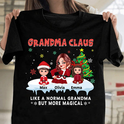 Grandma Claus Personalized Shirt, Christmas Gift for Nana, Grandma, Grandmother, Grandparents - TSC64PS02 - BMGifts