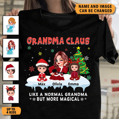 Grandma Claus Personalized Shirt, Christmas Gift for Nana, Grandma, Grandmother, Grandparents - TSC64PS02 - BMGifts