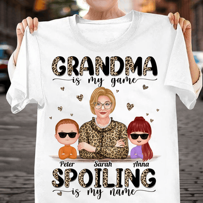 Grandma Is My Game Grandma Personalized Shirt, Personalized Gift for Nana, Grandma, Grandmother, Grandparents - TS976PS01 - BMGifts