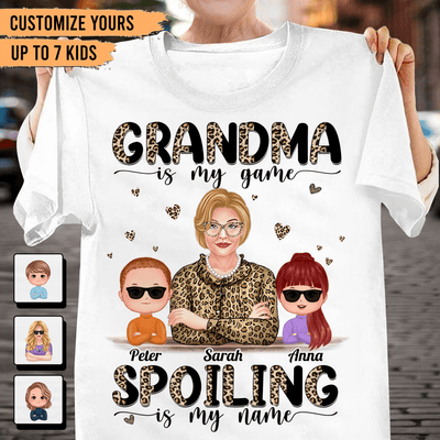 Grandma Is My Game Grandma Personalized Shirt, Personalized Gift for Nana, Grandma, Grandmother, Grandparents - TS976PS01 - BMGifts