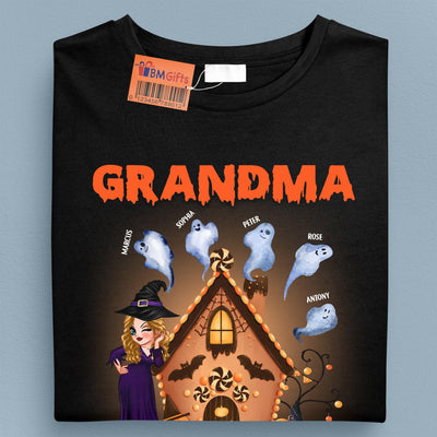 Grandma Never Runs Out Of Kisses Or Candy Grandma Personalized Shirt, Halloween Gift for Nana, Grandma, Grandmother, Grandparents - TSA20PS01 - BMGifts