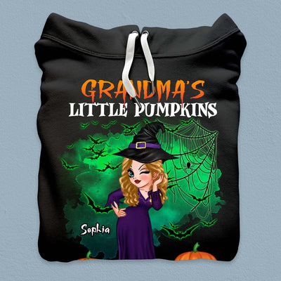 Grandma's Little Pumpkins Grandma Personalized Shirt, Halloween Gift for Nana, Grandma, Grandmother, Grandparents - TSB07PS01 - BMGifts