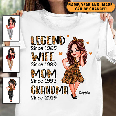 A Legend Woman Grandma Personalized Shirt, Mother's Day Gift for Mom, Mama, Parents, Mother, Grandmother - TSB29PS01