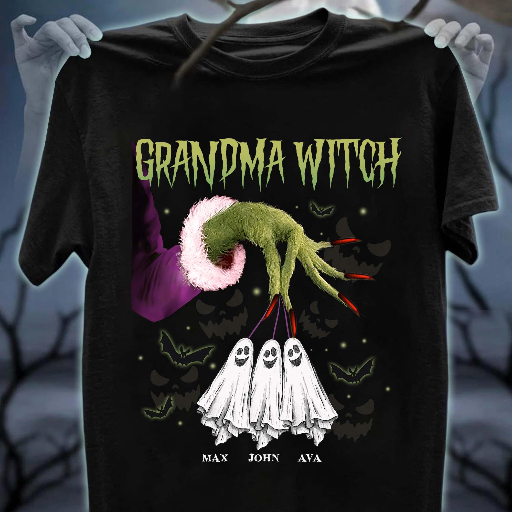 Grandma Witch Grandma Personalized Shirt, Halloween Gift for Nana, Grandma, Grandmother, Grandparents - TS164PS14 - BMGifts
