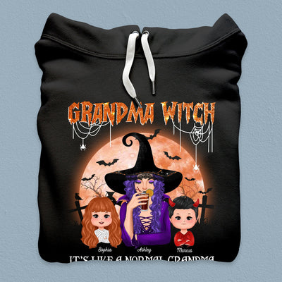 Grandma Witch It's Like A Normal Grandma Only More Magical Grandma Personalized Shirt, Halloween Gift for Nana, Grandma, Grandmother, Grandparents - TSB69PS02 - BMGifts