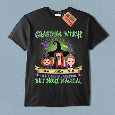 Grandma Witch Like A Normal Grandma But More Magical Grandma Personalized Shirt, Halloween Gift for Nana, Grandma, Grandmother, Grandparents - TSA96PS02 - BMGifts